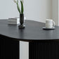 Moderne ovale eettafel massief houten eettafel voor eetkamer