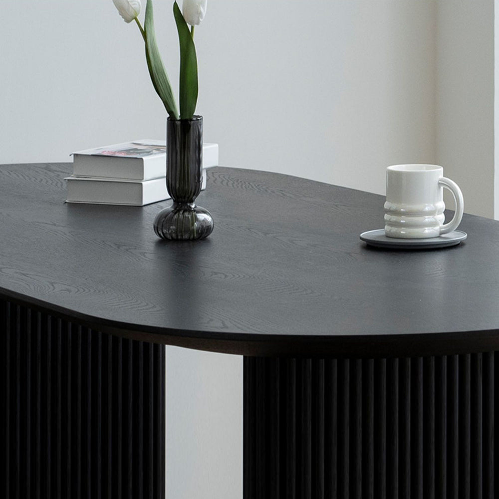 Moderne ovale eettafel massief houten eettafel voor eetkamer
