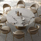 Kitchen Stone Round Dining Table Dining Room Pedestal Dinner Table Clearhalo 'Dining Tables & Seating' 'Dining Tables' 'dining_table' 'furn' 'furn_dining_table' 'Furniture' 'Kitchen & Dining Furniture' 7013322