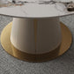 Kitchen Stone Round Dining Table Dining Room Pedestal Dinner Table Clearhalo 'Dining Tables & Seating' 'Dining Tables' 'dining_table' 'furn' 'furn_dining_table' 'Furniture' 'Kitchen & Dining Furniture' 7013328