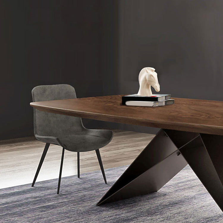 Industrial Dining Table Rectangle Wooden Top Dinner Table for Dining Room Clearhalo 'Dining Tables & Seating' 'Dining Tables' 'dining_table' 'furn' 'furn_dining_table' 'Furniture' 'Kitchen & Dining Furniture' 7013342