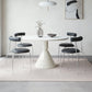 Contemporary Kitchen Dinner Table Stone Round Pedestal Dining Table