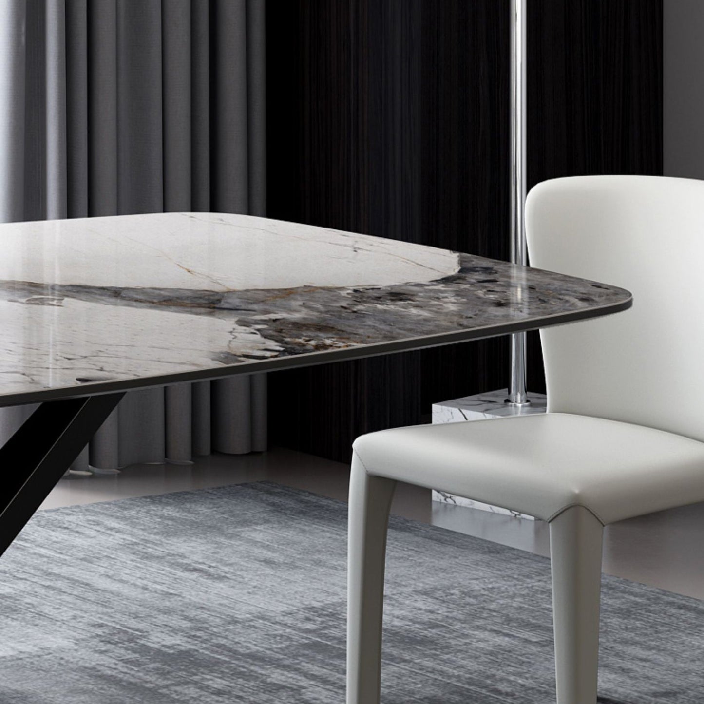 Nordic Dining Room Set 1/4/5 Pcs Stone Dining Set for Home Use Clearhalo 'Dining Room Sets' 'Dining Tables & Seating' 'dining_room_set' 'furn' 'furn_dining_room_set' 'Furniture' 'Kitchen & Dining Furniture' 7013393