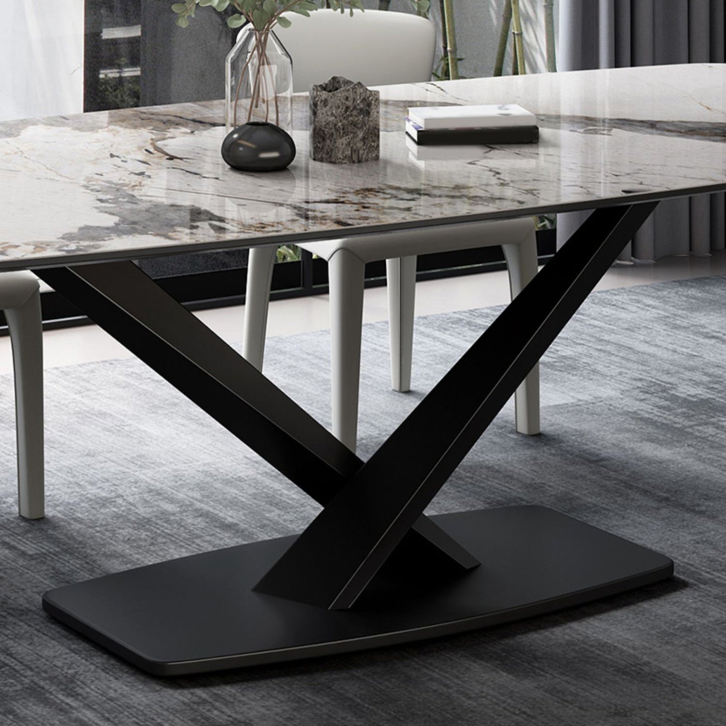 Nordic Dining Room Set 1/4/5 Pcs Stone Dining Set for Home Use Clearhalo 'Dining Room Sets' 'Dining Tables & Seating' 'dining_room_set' 'furn' 'furn_dining_room_set' 'Furniture' 'Kitchen & Dining Furniture' 7013396