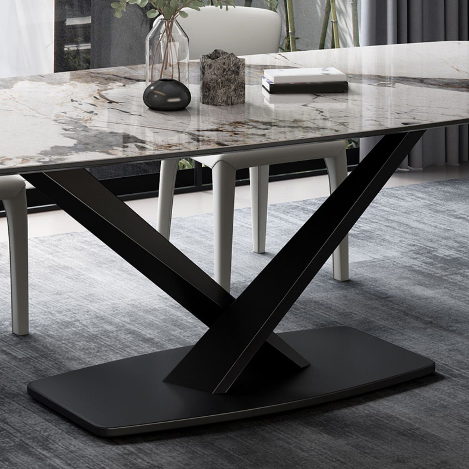 Nordic Dining Room Set 1/4/5 Pcs Stone Dining Set for Home Use Clearhalo 'Dining Room Sets' 'Dining Tables & Seating' 'dining_room_set' 'furn' 'furn_dining_room_set' 'Furniture' 'Kitchen & Dining Furniture' 7013396