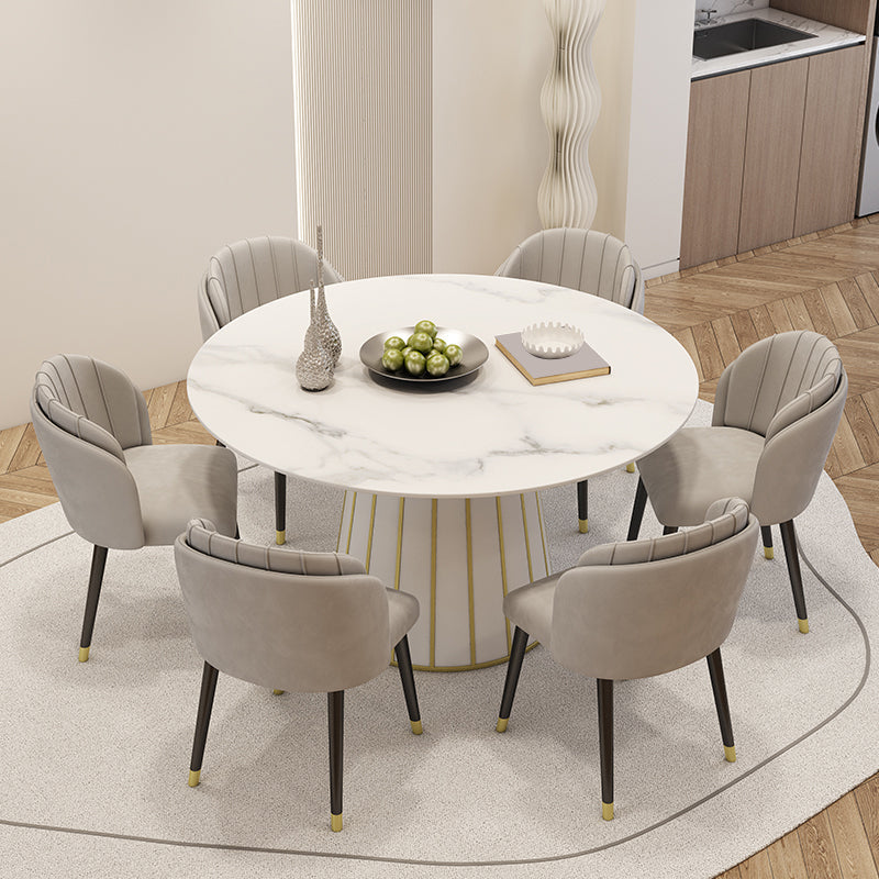 Nordic Round Stone Esstisch 1/7 Stück Essset für Esszimmer