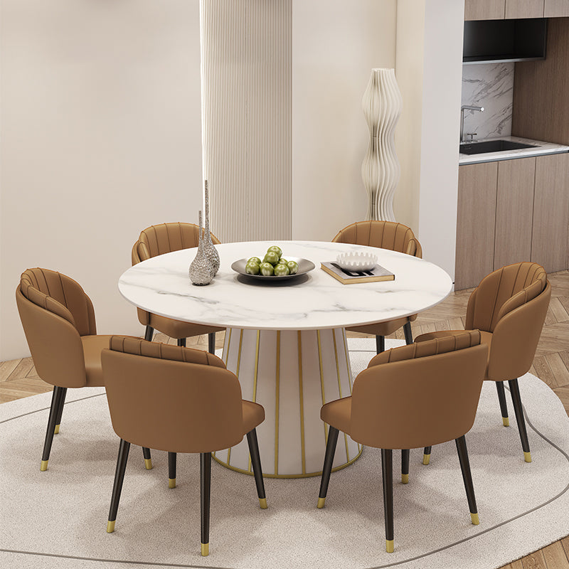 Nordic Round Stone Esstisch 1/7 Stück Essset für Esszimmer