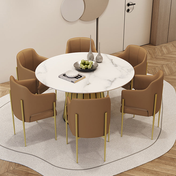 Nordic Round Stone Esstisch 1/7 Stück Essset für Esszimmer