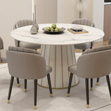 Nordic Round Stone Dining Table 1/7 Pieces Dining Set for Dining Room