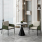 Glam Dining Table Set with Arm Chairs 1/2/3/4/5 Pcs Round Dining Set for Home