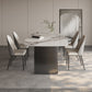 Ensemble de table à manger moderne en pierre 1/4/5/6 PCS PCS SETT avec chaises rembourrées
