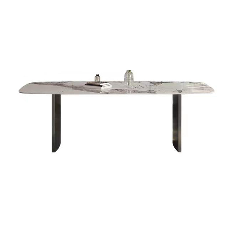 Ensemble de table à manger moderne en pierre 1/4/5/6 PCS PCS SETT avec chaises rembourrées