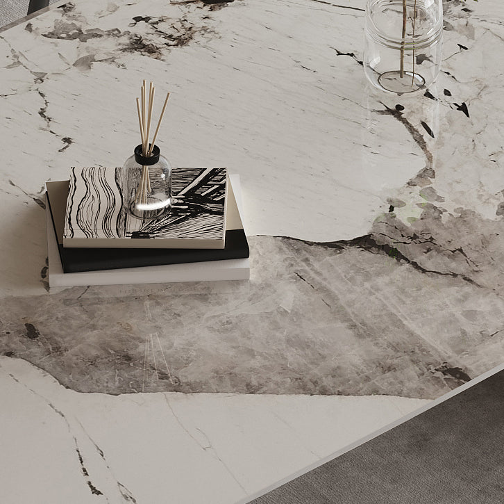 Ensemble de table à manger moderne en pierre 1/4/5/6 PCS PCS SETT avec chaises rembourrées