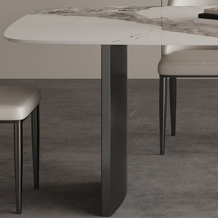 Ensemble de table à manger moderne en pierre 1/4/5/6 PCS PCS SETT avec chaises rembourrées