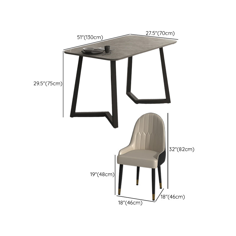 Mesa de comedor rectangular de piedra moderna 1/2/5/7 piezas de comedor juego para comedor