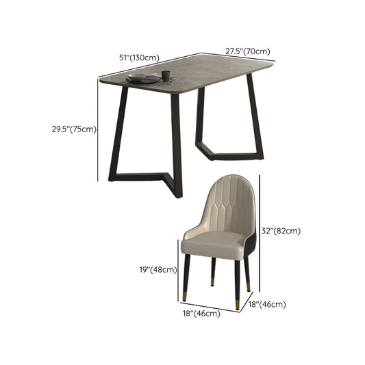 Mesa de comedor rectangular de piedra moderna 1/2/5/7 piezas de comedor juego para comedor