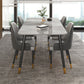 Modern Stone Rectangle Dining Table 1/5/7 Pieces Dining Set for Dining Room