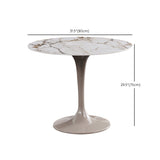 Round Dining Set with Solid Back Chairs 1/2/3 Pcs Stone Top Dinette Set for Kitchen