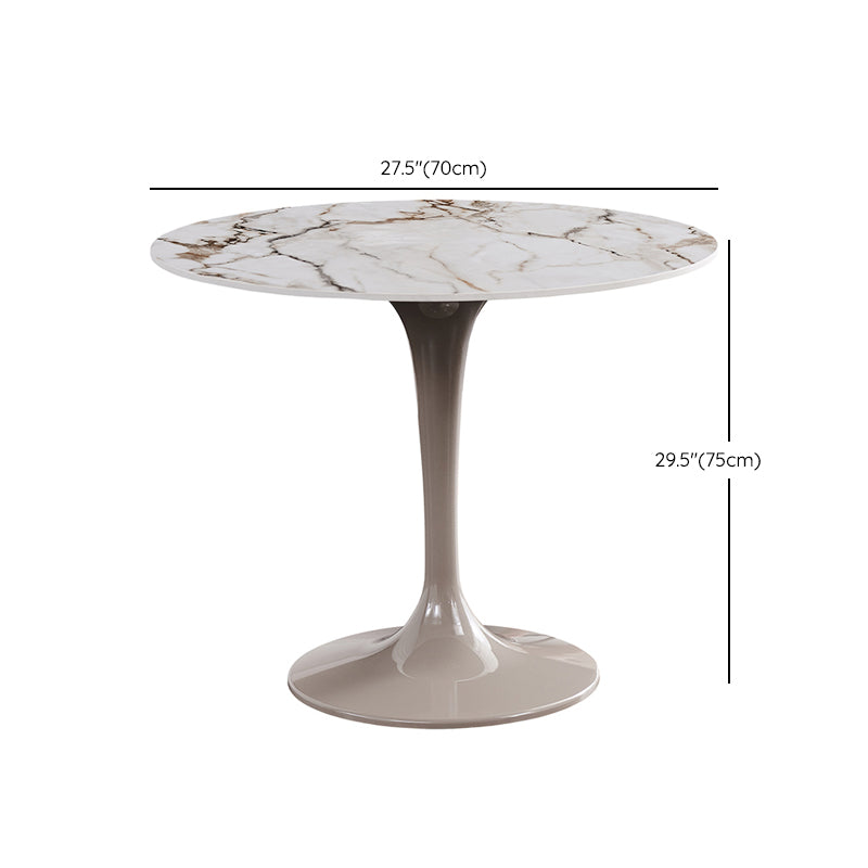 Ensemble de restauration ronde avec des chaises arrière solides 1/2/3 PCS PCES TOP DINETTE POUR CUISINE