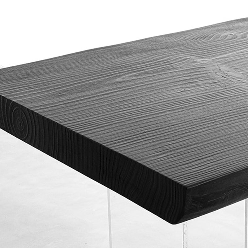 Industrial Solid Wood Furniture 1/5 Pcs Black Dining Room Table Set