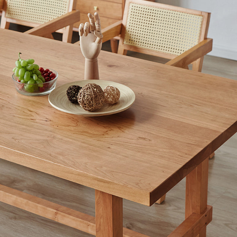 Solid Wood Furniture 1/4 Pieces Standard Height Dining Room Table Set