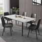 Modern Dinette Set with Solid Back Chairs 1/4/5/6/7 Pcs Stone Top Dining Table Set Clearhalo 'Dining Room Sets' 'Dining Tables & Seating' 'dining_room_set' 'furn' 'furn_dining_room_set' 'Furniture' 'Kitchen & Dining Furniture' 7013714