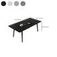 Modern Dinette Set with Solid Back Chairs 1/4/5/6/7 Pcs Stone Top Dining Table Set Clearhalo 'Dining Room Sets' 'Dining Tables & Seating' 'dining_room_set' 'furn' 'furn_dining_room_set' 'Furniture' 'Kitchen & Dining Furniture' 7013737