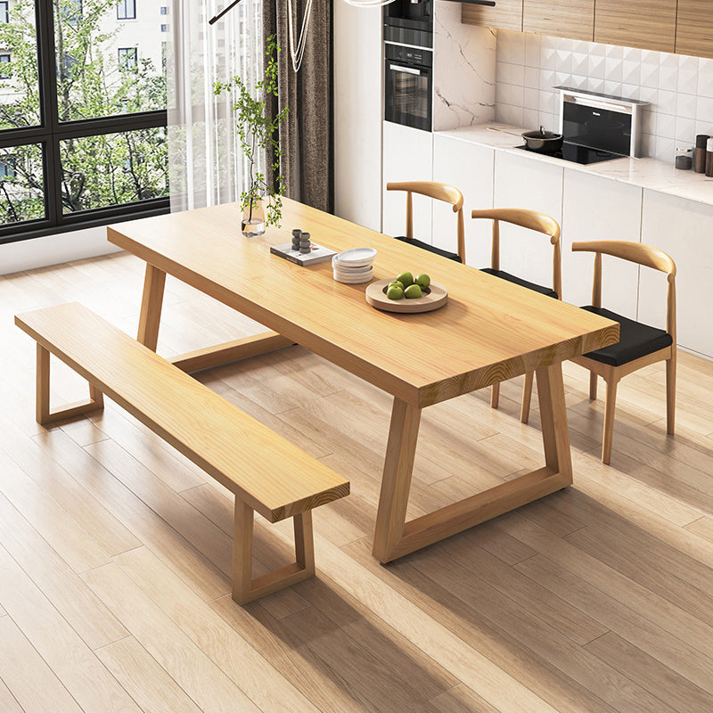 Modern Wood Rectangle Dining Table 1/4/5/7 Pieces Dining Set for Dining Room