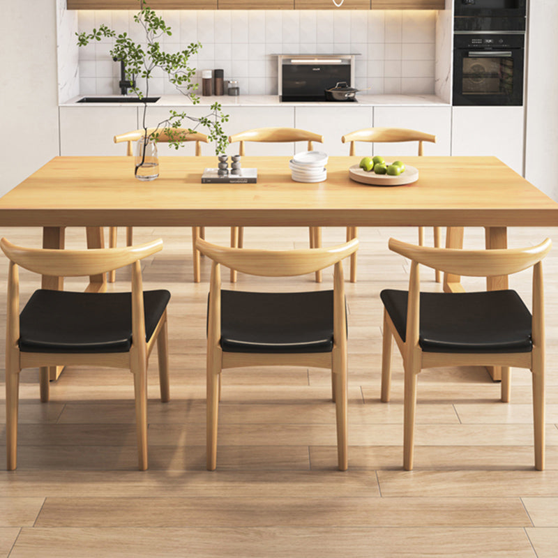 Modern Wood Rectangle Dining Table 1/4/5/7 Pieces Dining Set for Dining Room