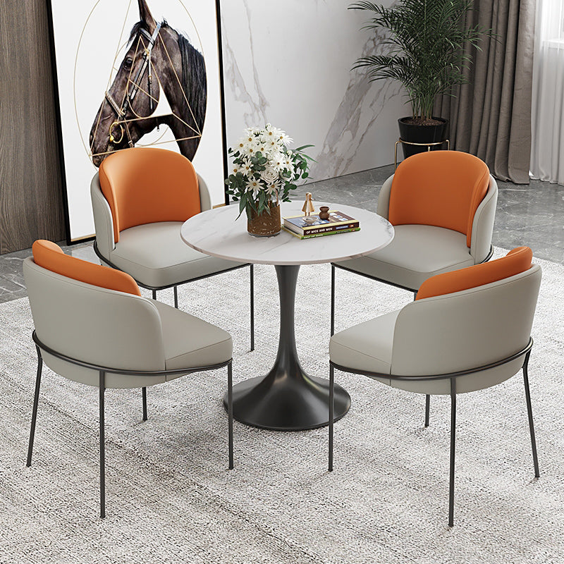 Modern Round Stone Dining Table 1/3/4/5 Pieces Dining Set for Dining Room