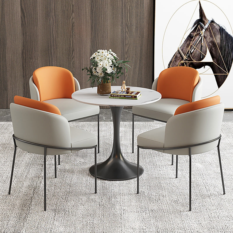 Modern Round Stone Dining Table 1/3/4/5 Pieces Dining Set for Dining Room