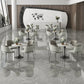 Modern Round Stone Dining Table 1/3/4/5 Pieces Dining Set for Dining Room