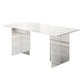 Mesa de comedor rectangular moderna 1/2/5/7 piezas de comedor de piedra para comedor