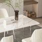 Mesa de comedor rectangular moderna 1/2/5/7 piezas de comedor de piedra para comedor