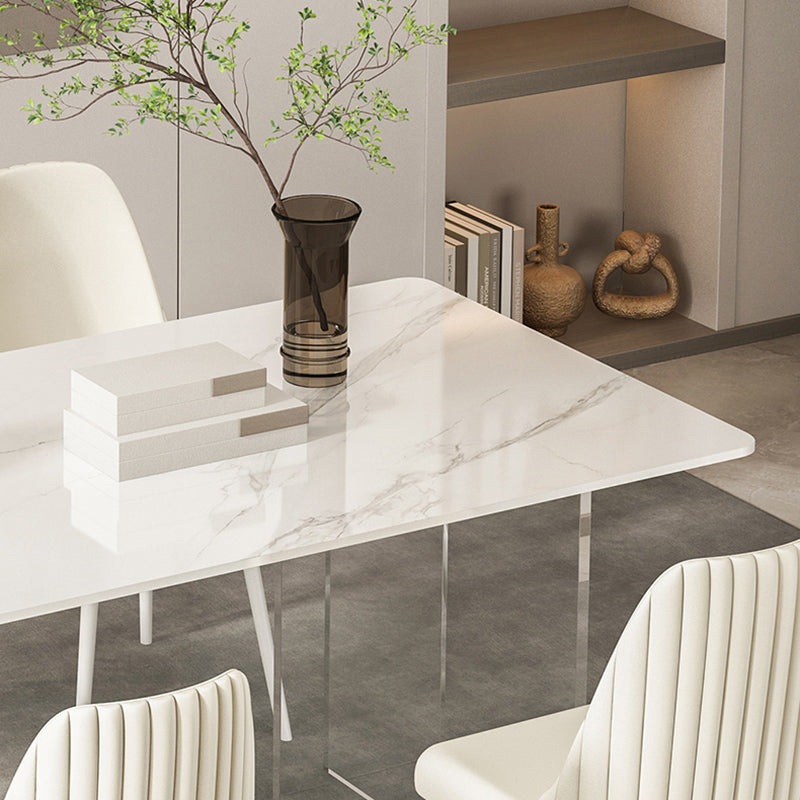 Mesa de comedor rectangular moderna 1/2/5/7 piezas de comedor de piedra para comedor