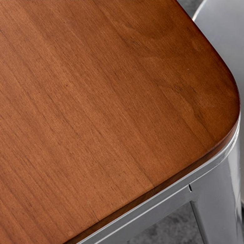 Slat Back Kitchen Dining Chairs Silver Arm Chairs with Metal Base Clearhalo 'Dining Chairs' 'Dining Tables & Seating' 'dining_chair' 'furn' 'furn_dining_chair' 'Furniture' 'Kitchen & Dining Furniture' 7013851