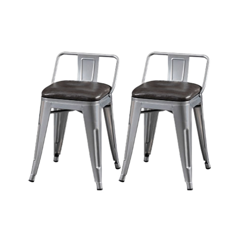 Slat Back Kitchen Dining Chairs Silver Arm Chairs with Metal Base Upholstered Chair(s) Black 2 Piece Set Clearhalo 'Dining Chairs' 'Dining Tables & Seating' 'dining_chair' 'furn' 'furn_dining_chair' 'Furniture' 'Kitchen & Dining Furniture' 7013856