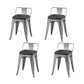 Slat Back Kitchen Dining Chairs Silver Arm Chairs with Metal Base Upholstered Chair(s) Black 4 Piece Set Clearhalo 'Dining Chairs' 'Dining Tables & Seating' 'dining_chair' 'furn' 'furn_dining_chair' 'Furniture' 'Kitchen & Dining Furniture' 7013857