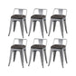 Slat Back Kitchen Dining Chairs Silver Arm Chairs with Metal Base Upholstered Chair(s) Black 6 Piece Set Clearhalo 'Dining Chairs' 'Dining Tables & Seating' 'dining_chair' 'furn' 'furn_dining_chair' 'Furniture' 'Kitchen & Dining Furniture' 7013858