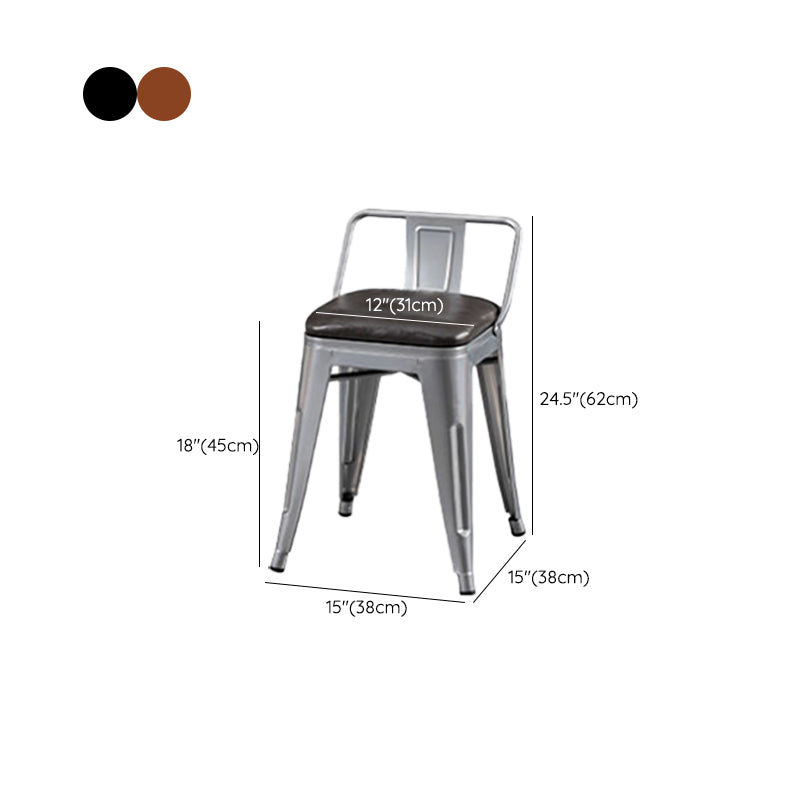 Slat Back Kitchen Dining Chairs Silver Arm Chairs with Metal Base Clearhalo 'Dining Chairs' 'Dining Tables & Seating' 'dining_chair' 'furn' 'furn_dining_chair' 'Furniture' 'Kitchen & Dining Furniture' 7013860