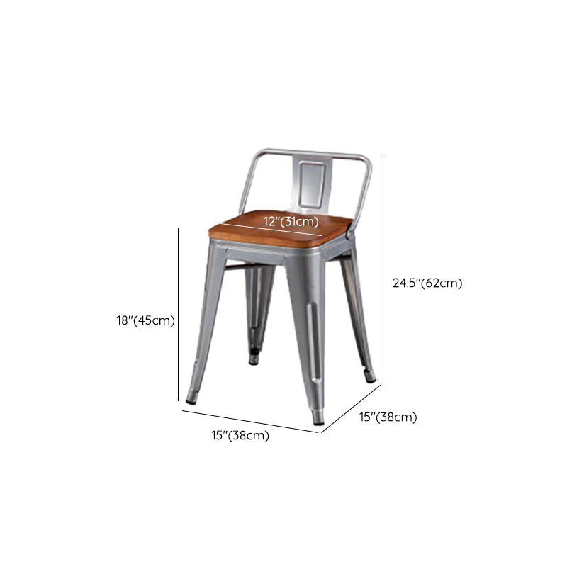Slat Back Kitchen Dining Chairs Silver Arm Chairs with Metal Base Clearhalo 'Dining Chairs' 'Dining Tables & Seating' 'dining_chair' 'furn' 'furn_dining_chair' 'Furniture' 'Kitchen & Dining Furniture' 7013861
