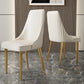 Glam Style Side Chair Leather Parsons Back Dining Chair for Home Clearhalo 'Dining Chairs' 'Dining Tables & Seating' 'dining_chair' 'furn' 'furn_dining_chair' 'Furniture' 'Kitchen & Dining Furniture' 7013892