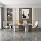 Glam Style Side Chair Leather Parsons Back Dining Chair for Home Clearhalo 'Dining Chairs' 'Dining Tables & Seating' 'dining_chair' 'furn' 'furn_dining_chair' 'Furniture' 'Kitchen & Dining Furniture' 7013897
