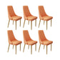 Glam Style Side Chair Leather Parsons Back Dining Chair for Home Orange 6 Piece Set Clearhalo 'Dining Chairs' 'Dining Tables & Seating' 'dining_chair' 'furn' 'furn_dining_chair' 'Furniture' 'Kitchen & Dining Furniture' 7013898