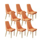 Glam Style Side Chair Leather Parsons Back Dining Chair for Home Orange 8 Piece Set Clearhalo 'Dining Chairs' 'Dining Tables & Seating' 'dining_chair' 'furn' 'furn_dining_chair' 'Furniture' 'Kitchen & Dining Furniture' 7013900