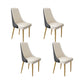 Glam Style Side Chair Leather Parsons Back Dining Chair for Home Black-White 4 Piece Set Clearhalo 'Dining Chairs' 'Dining Tables & Seating' 'dining_chair' 'furn' 'furn_dining_chair' 'Furniture' 'Kitchen & Dining Furniture' 7013904