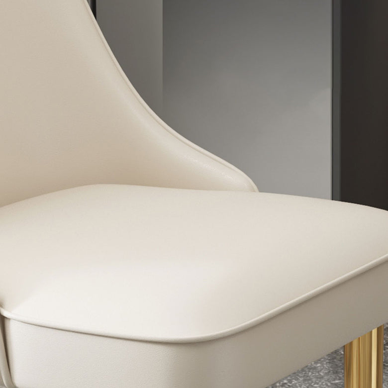 Glam Style Side Chair Leather Parsons Back Dining Chair for Home Clearhalo 'Dining Chairs' 'Dining Tables & Seating' 'dining_chair' 'furn' 'furn_dining_chair' 'Furniture' 'Kitchen & Dining Furniture' 7013905