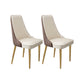 Glam Style Side Chair Leather Parsons Back Dining Chair for Home Brown White 2 Piece Set Clearhalo 'Dining Chairs' 'Dining Tables & Seating' 'dining_chair' 'furn' 'furn_dining_chair' 'Furniture' 'Kitchen & Dining Furniture' 7013910