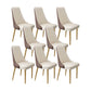 Glam Style Side Chair Leather Parsons Back Dining Chair for Home Brown White 8 Piece Set Clearhalo 'Dining Chairs' 'Dining Tables & Seating' 'dining_chair' 'furn' 'furn_dining_chair' 'Furniture' 'Kitchen & Dining Furniture' 7013913