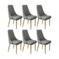 Glam Style Side Chair Leather Parsons Back Dining Chair for Home Grey 6 Piece Set Clearhalo 'Dining Chairs' 'Dining Tables & Seating' 'dining_chair' 'furn' 'furn_dining_chair' 'Furniture' 'Kitchen & Dining Furniture' 7013916